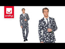 Skeleton Suit Mens Black White Jacket Trousers Tie