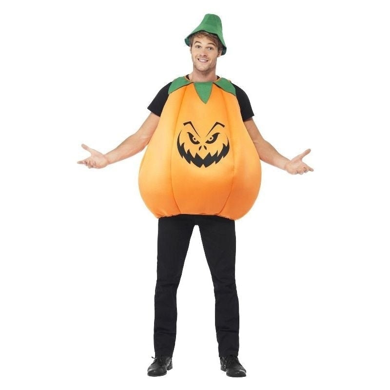 Pumpkin Costume Adult Orange Green_2 