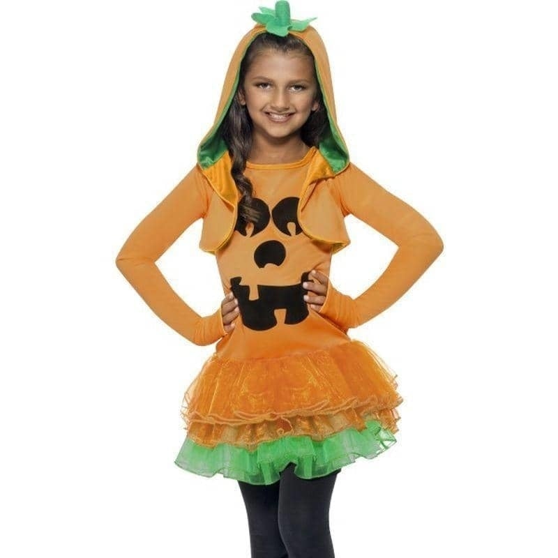 Pumpkin Tutu Dress Costume Kids Orange_1 sm-43021L