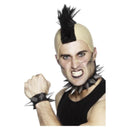 Punk Choker and Wristband Adult Silver_2 