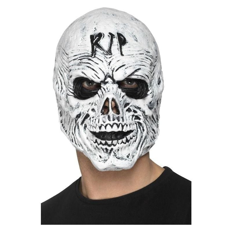 R I P Grim Reaper Mask Foam Latex Adult White_2 