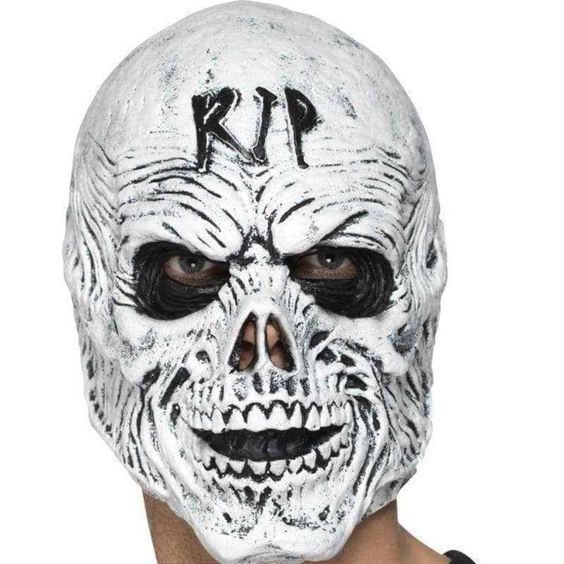R I P Grim Reaper Mask Foam Latex Adult White_1 sm-48168