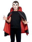 Reversible Vampire Cape Child Black Red 3