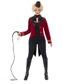 Ringmaster Costume Ladies Red and Gold Jacket with Mini Top Hat 1