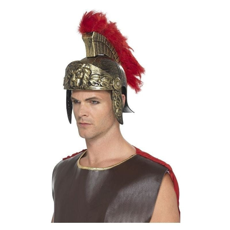 Roman Spartan Helmet Adult Gold Red_2 