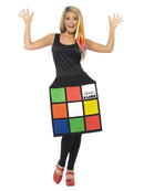 Rubiks Cube Costume Adult 3D Multi Coloured Dress