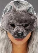 Rat Mask on Headband with Sound Grey Fur Design 2