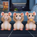 Three Wise Mice Figurines 9cm 7