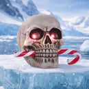 Frostbite Candy Cane LED Skull Figurine 12cm 7