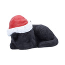 Merry Whiskers Sleeping Black Cat in Santa Hat 9.5cm 4