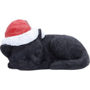 Merry Whiskers Sleeping Black Cat in Santa Hat 9.5cm 6