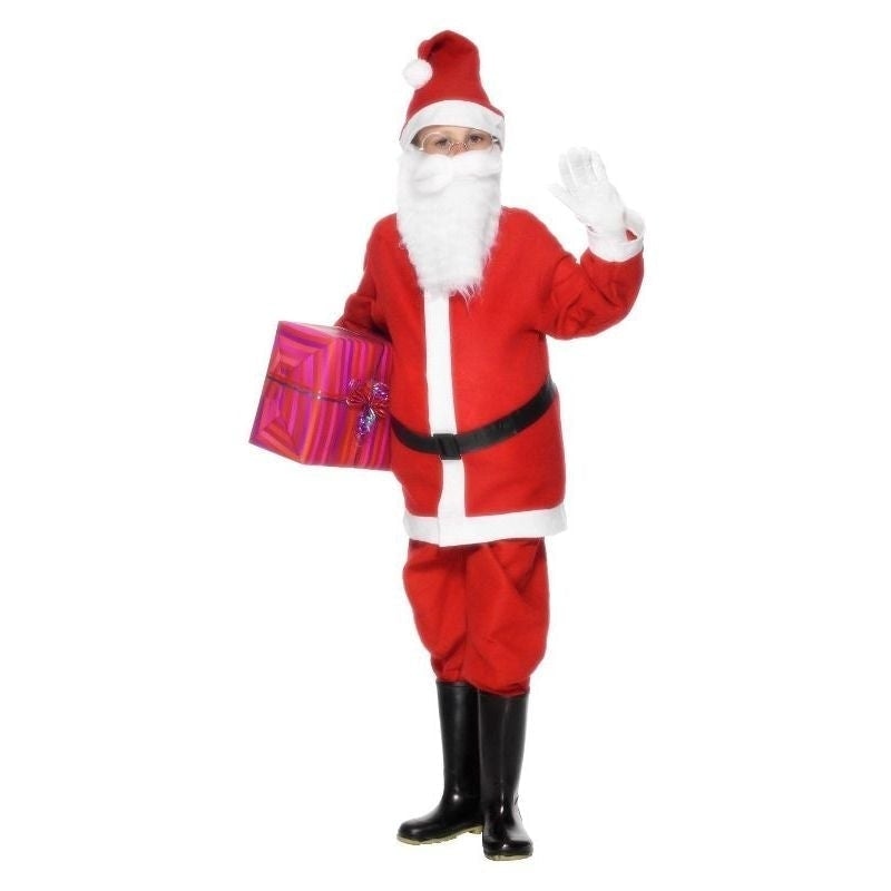 Santa Boy Costume Kids Red White_4 