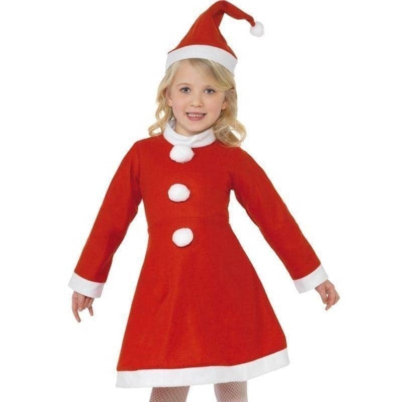 Santa Girl Costume Kids Red White_1 sm-38385L