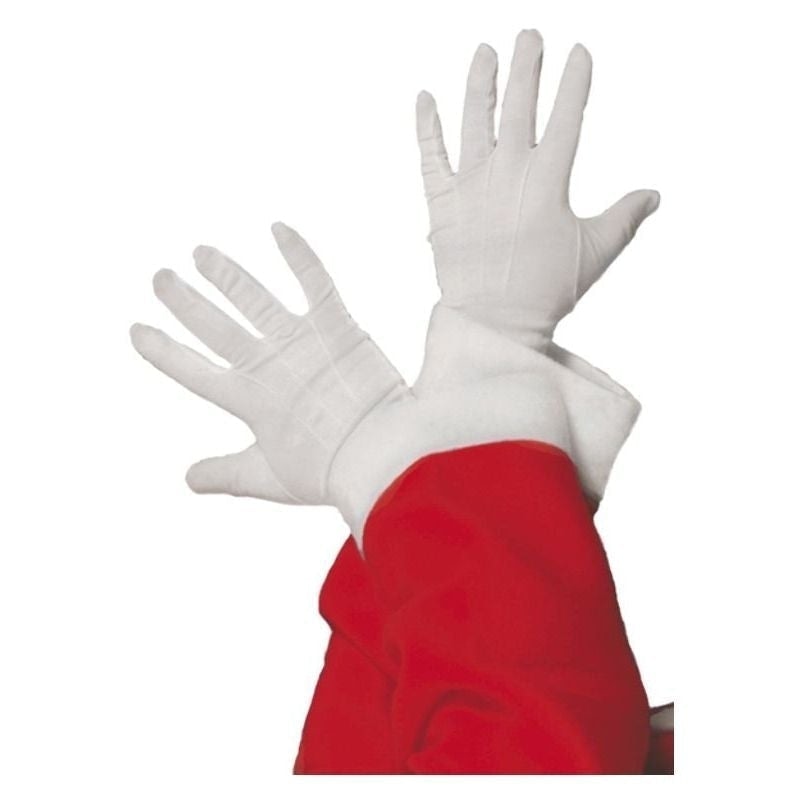 Santa Gloves Adult White_2 