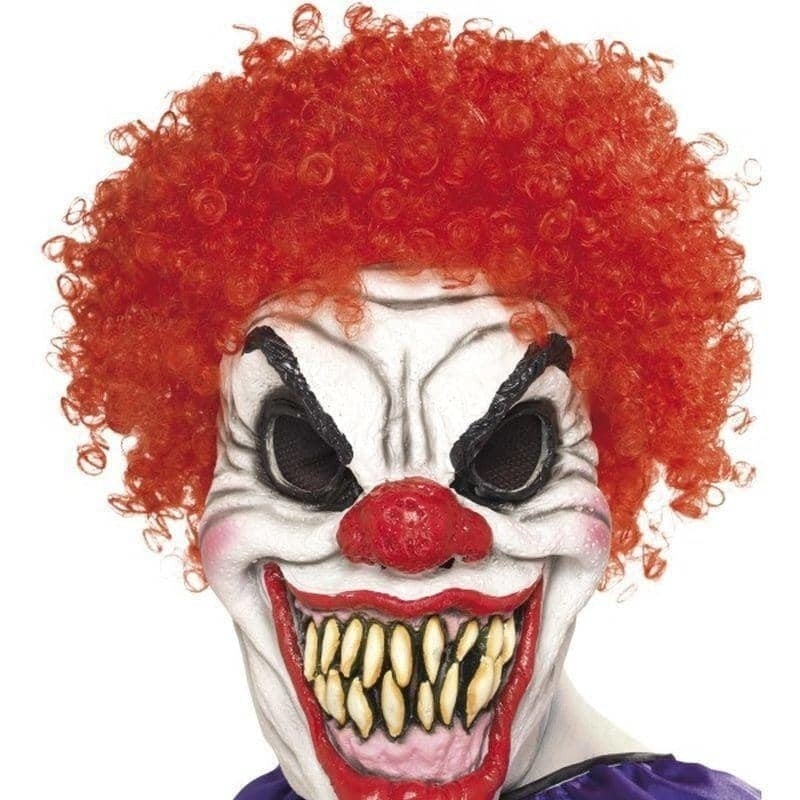 Scary Clown Mask Adult Red White_1 sm-35710