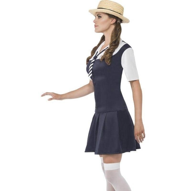 School Girl Costume Adult White Blue_3 sm-31105L