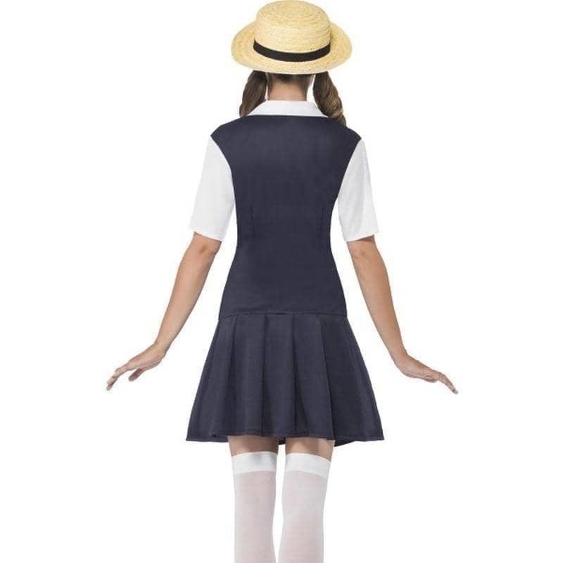 School Girl Costume Adult White Blue_2 sm-31105M