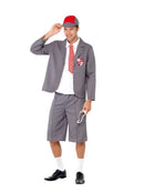 Schoolboy Costume Adult Grey School Uniform 4