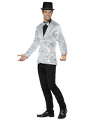 Sequin Jacket Mens Silver Coat 2