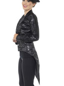 Tailcoat Jacket Adult Black Sequin