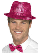 Sequin Trilby Hat Adult Pink Dance Costume Accessory 2