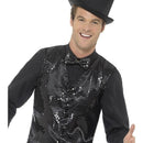 Sequin Waistcoat Adult Black_1 sm-46961l