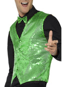 Sequin Waistcoat Adult Green