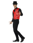 Red Sequin Waistcoat for Adult Costumes
