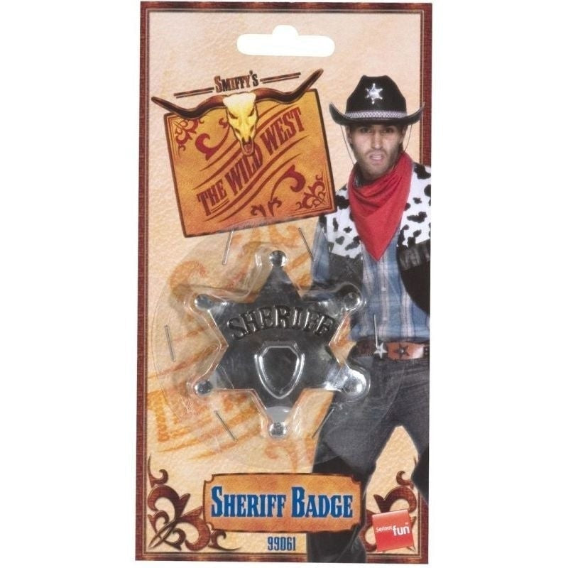Sheriff Star Badge Adult Silver_2 