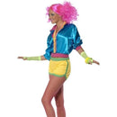 Skater Girl Costume Adult Blue Yellow with Green_3 