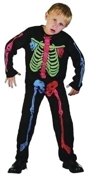 Skeleton Boy Multi Colour Medium Childrens Costume Male_1 CC214