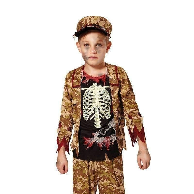 Skeleton Boy Soldier Boys Costume_1 cf010