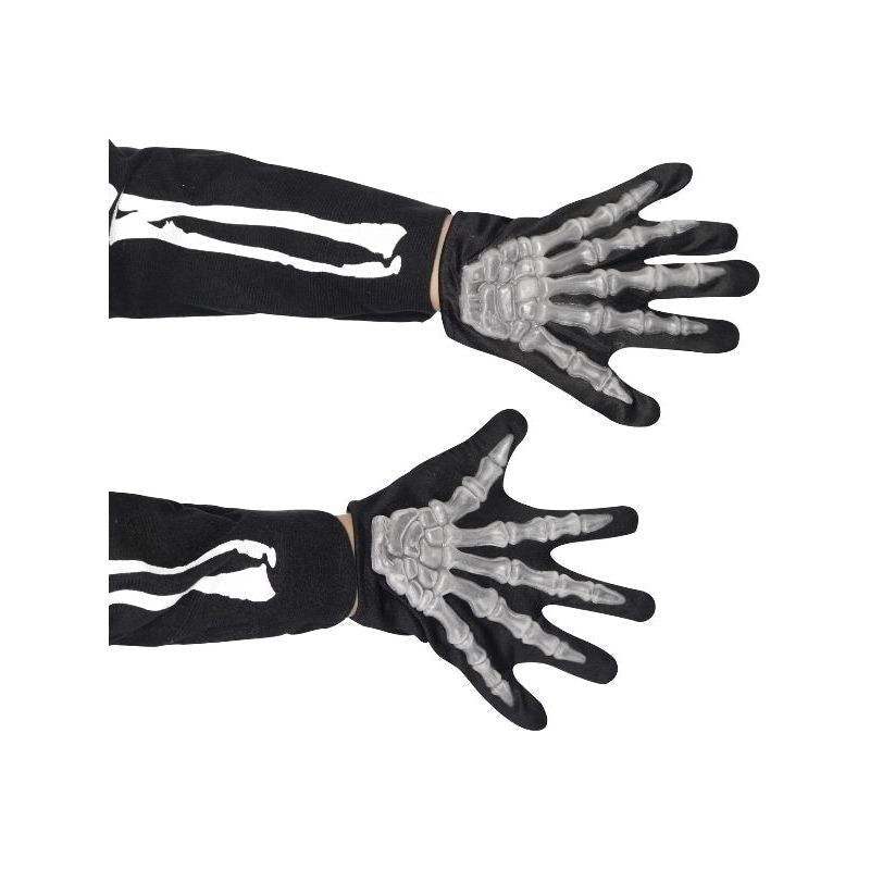 Skeleton Gloves Child Kids Black_2 