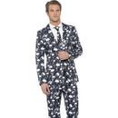 Skeleton Suit Adult Black White_1 sm-43714M