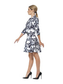 Ladies Skeleton Suit Black White Jacket Dress