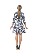 Ladies Skeleton Suit Black White Jacket Dress