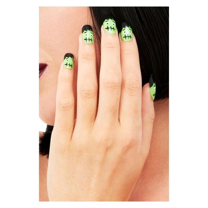 Smiffys Makeup FX Frankenstein Nails Green_1 sm-52043