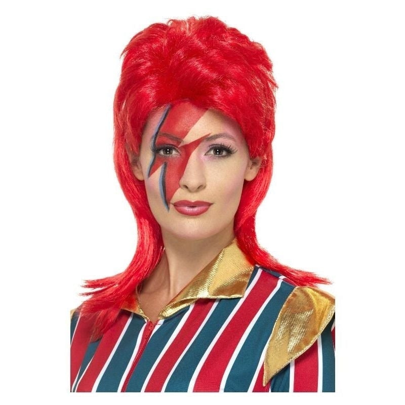 Space Superstar Wig Adult Red_2 