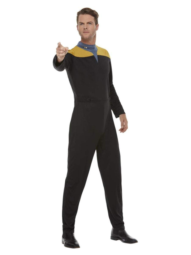 Star Trek Voyager Operations Uniform Adult Gold Black Jumpsuit