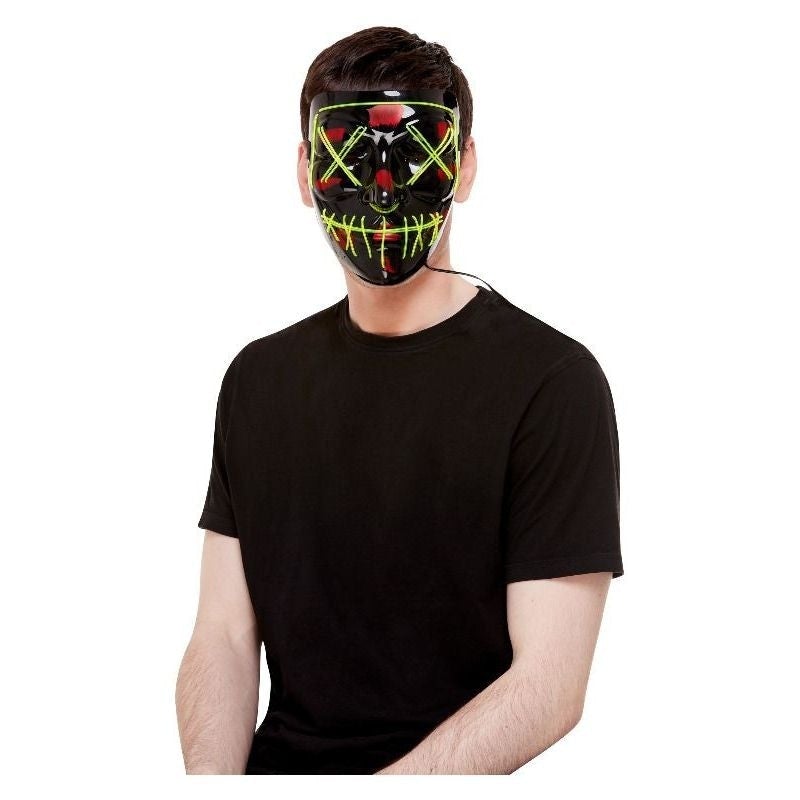 Stitch Face Mask Green Neon Light Up Black_1 sm-52363