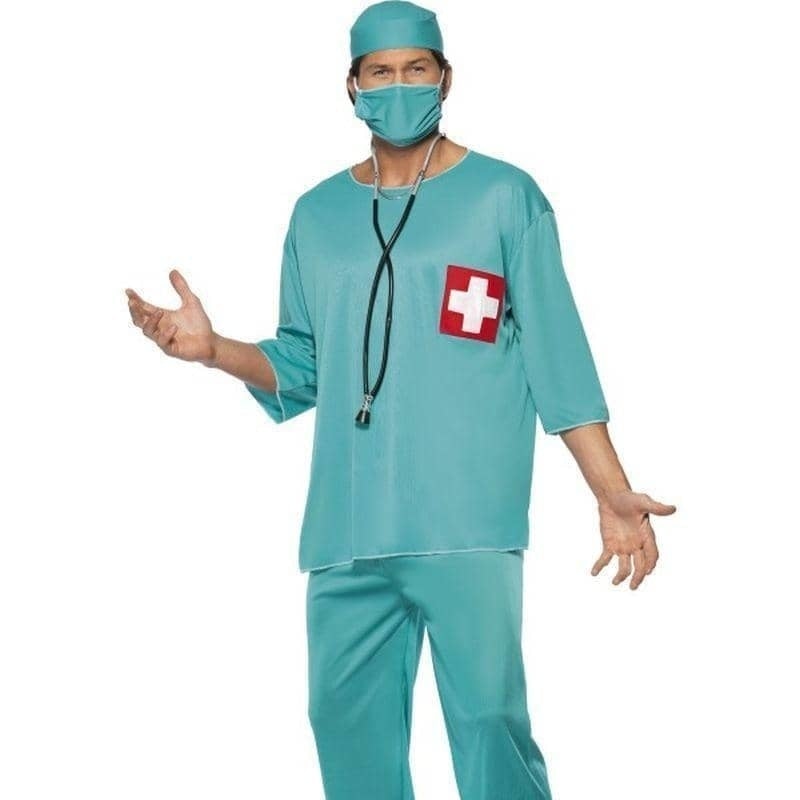 Surgeon Costume Adult Green_1 sm-21781L