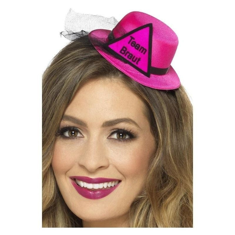 Team Braut Hat Adult Pink Black_2 