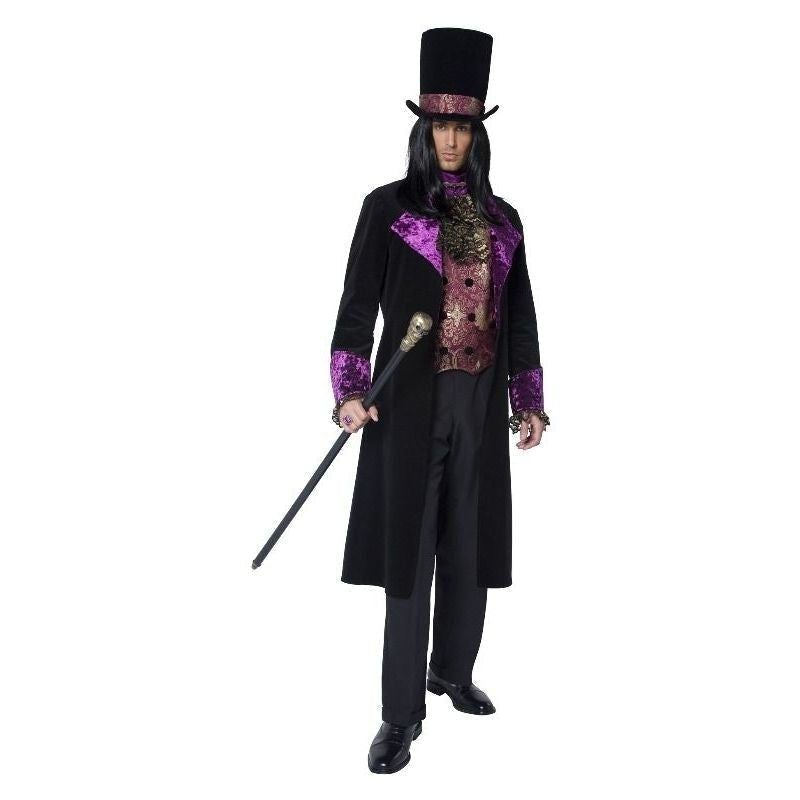 The Gothic Count Costume Adult Black Purple_3 sm-36117M