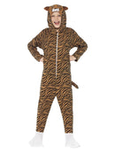 Tiger Costume Kids Orange Black Striped Hooded Jumpsuit