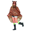 Tiger Party Poncho Adult Orange Black_2 