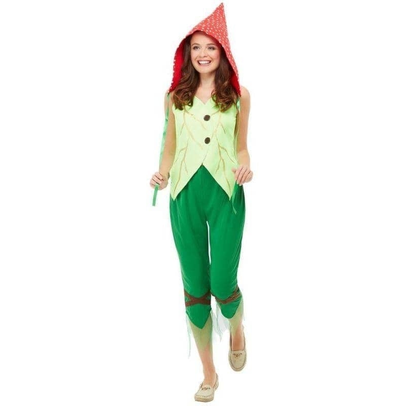 Toadstool Pixie Costume Adult Green Red_1 sm-47776L