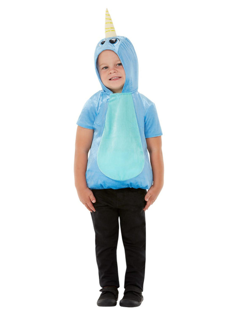 Narwhal Costume Toddler All In One Hooded Top Blue