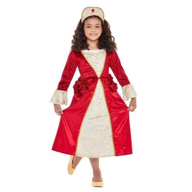 Tudor Princess Costume Child Red_1 sm-47747L