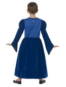 Tudor Princess Girl Costume Kids Royal Blue Dress Headband 2
