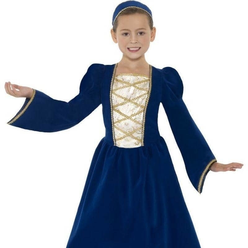 Tudor Princess Girl Costume Kids Royal Blue_1 sm-44013S